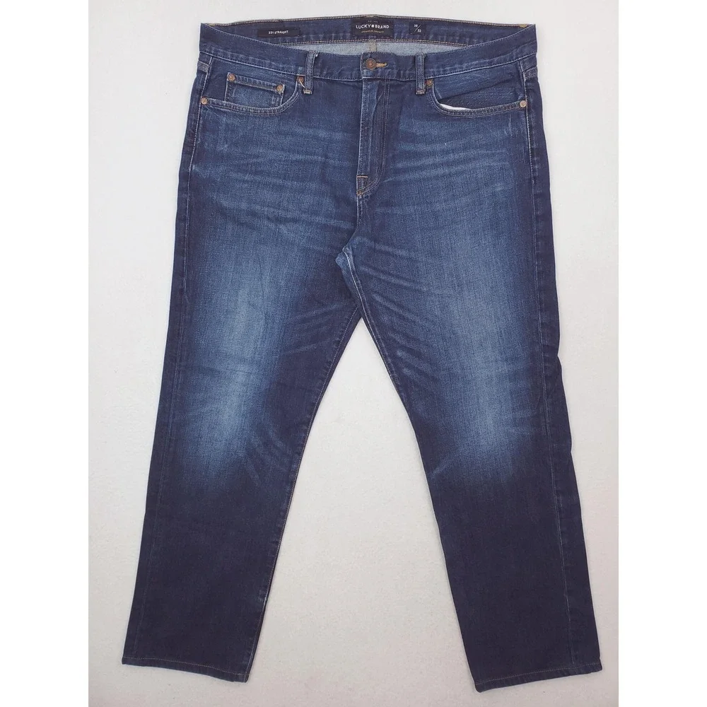 Lucky Brand Jeans Mens 38x30* Blue 221 Original Straight Stretch Denim Pants